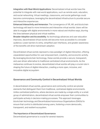 BLOCKCHAIN AND THE METAVERSE: INTERSECTION OF REVOLUTIONARY ...