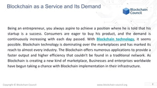 Blockchain as a service and its demand