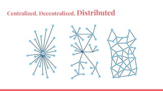 Bitcoin: A Peer-to-Peer Electronic Cash System
“We propose a solution to the double-spending problem using
a peer-to-peer network. The network timestamps transactions
by hashing them into an ongoing chain of hash-based
proof-of-work, forming a record that cannot be changed
without redoing the proof-of-work. The longest chain not only
serves as proof of the sequence of events witnessed, but
proof that it came from the largest pool of CPU power... The
network itself requires minimal structure.”
bitcoin.org/bitcoin.pdf - Satoshi Nakomoto 18
 