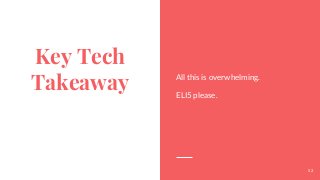 Key Tech
Takeaway All this is overwhelming.
ELI5 please.
52
 