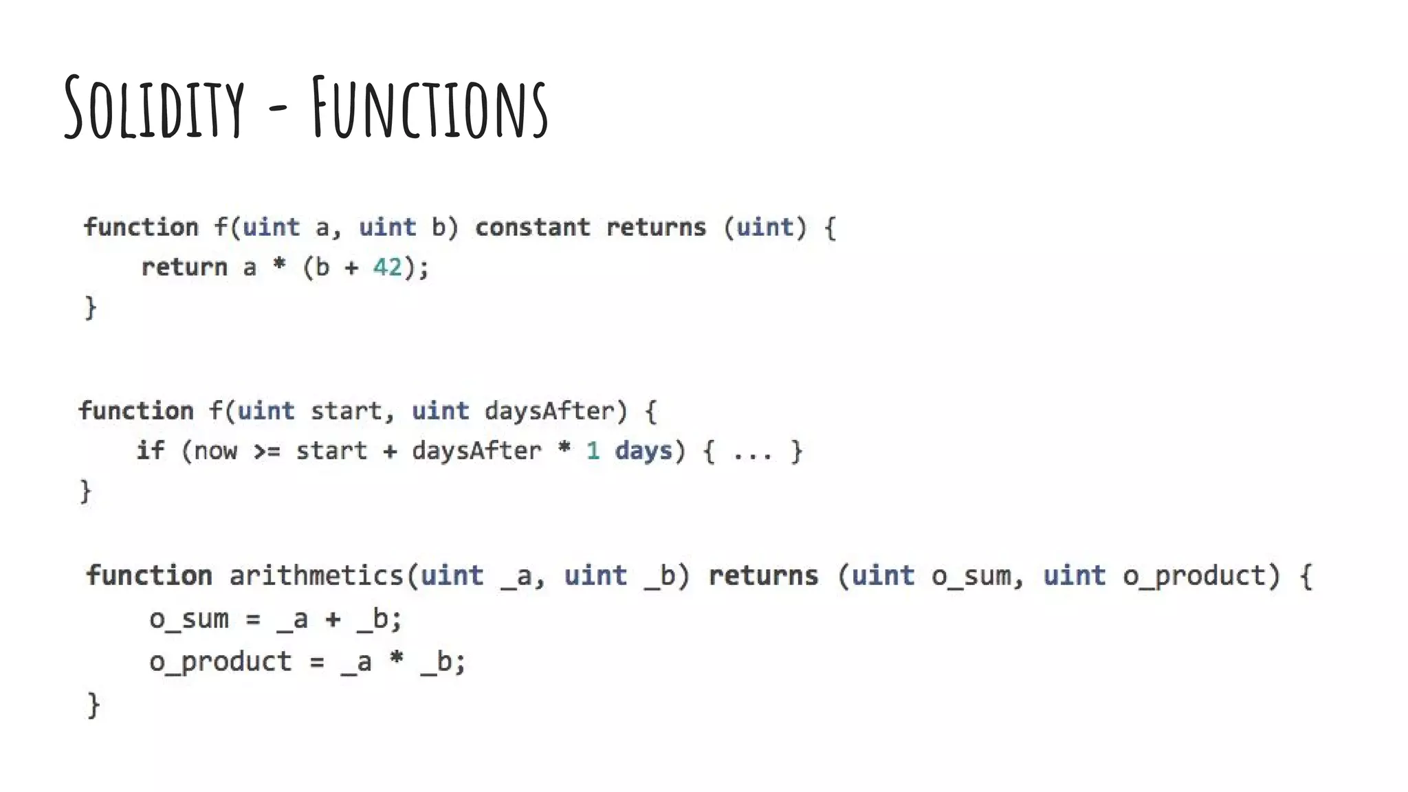 Solidity - Functions 
