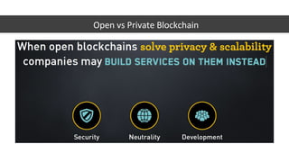 Open vs Private Blockchain
 