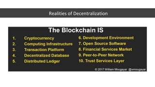 Realities of Decentralization
 