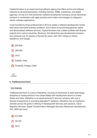 Top Blockchain Development companies - SoluLab | PDF