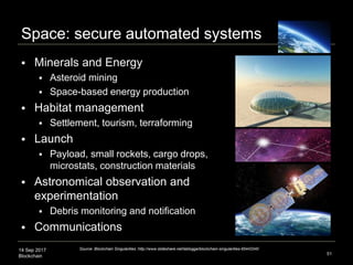 14 Sep 2017
Blockchain
Agenda
 Introduction
 Technical Overview
 Blockchain ICOs
 Blockchain Economic Theory
 Why do we need Blockchain?
 Smart Network Convergence
 Blockchain and Deep Learning
51
 