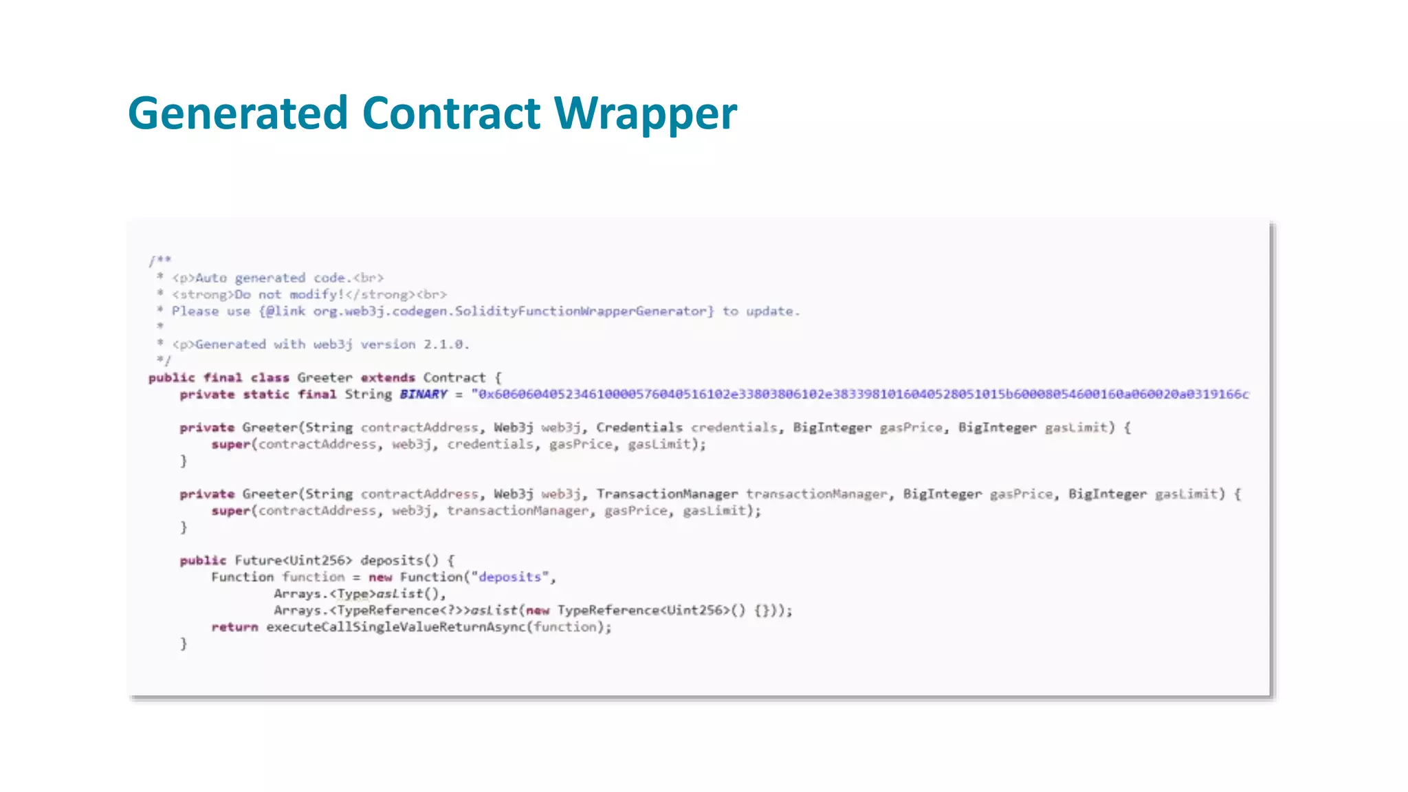 Generated Contract Wrapper
 