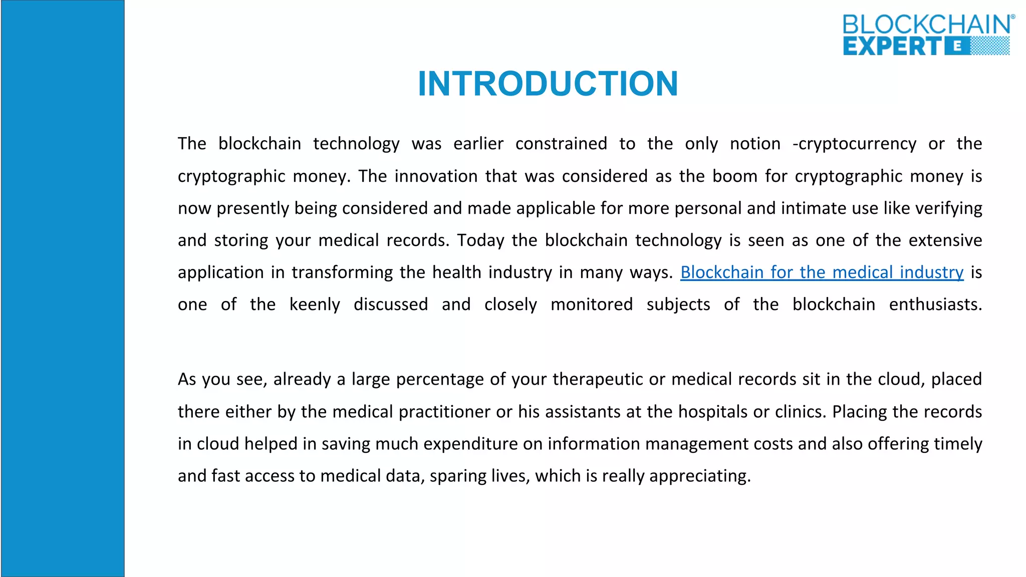 Blockchain for medical records | PDF