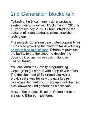 Blockchain history | The Brief History of Blockchain till 2018 | PDF