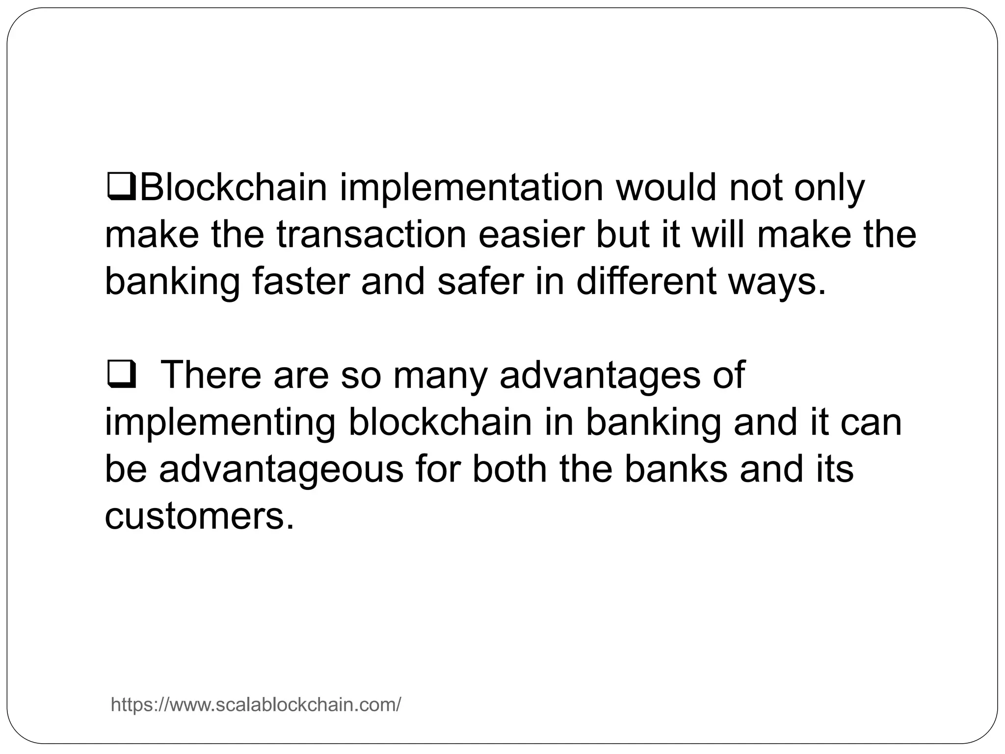 Blockchain in banking sector | PPT