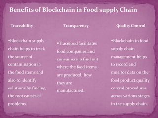 Blockchain in Food Supply chain | PDF