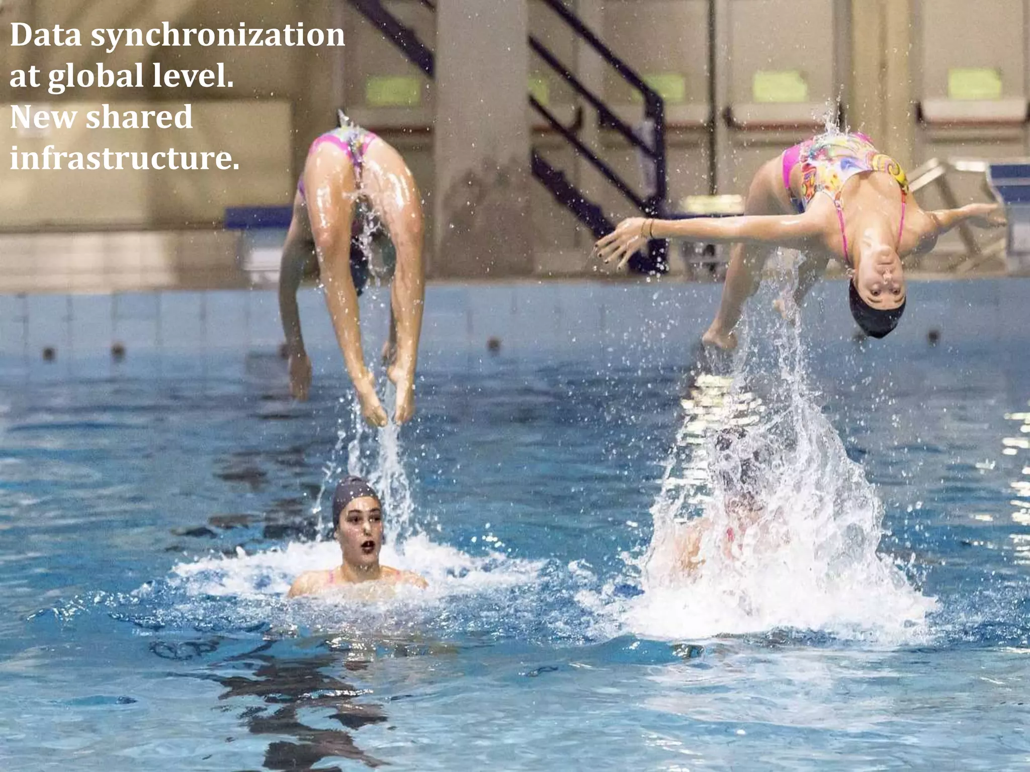 Data synchronization
at global level.
New shared
infrastructure.
 