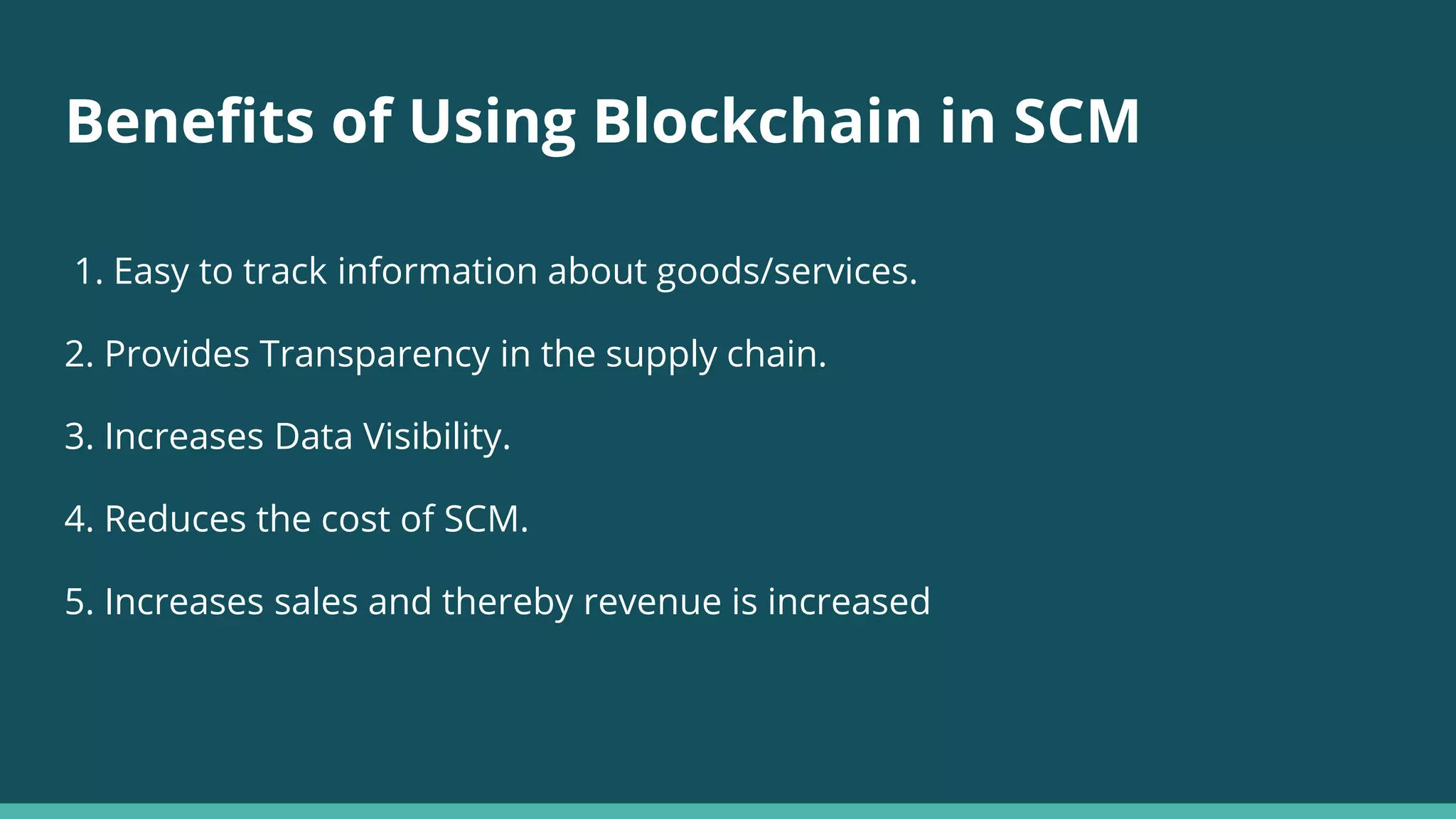 Blockchain in scm | PPTX