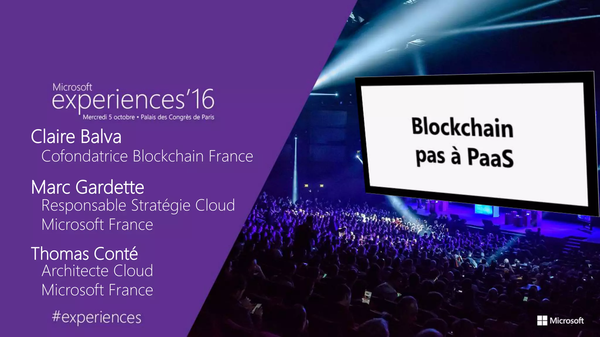 La Blockchain pas à PaaS | PPTX