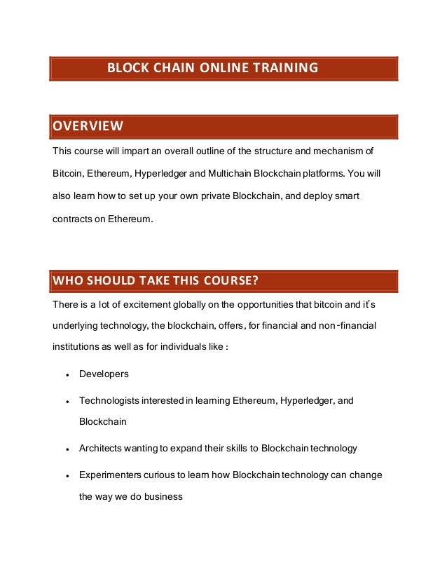 Blockchain Online Training - 