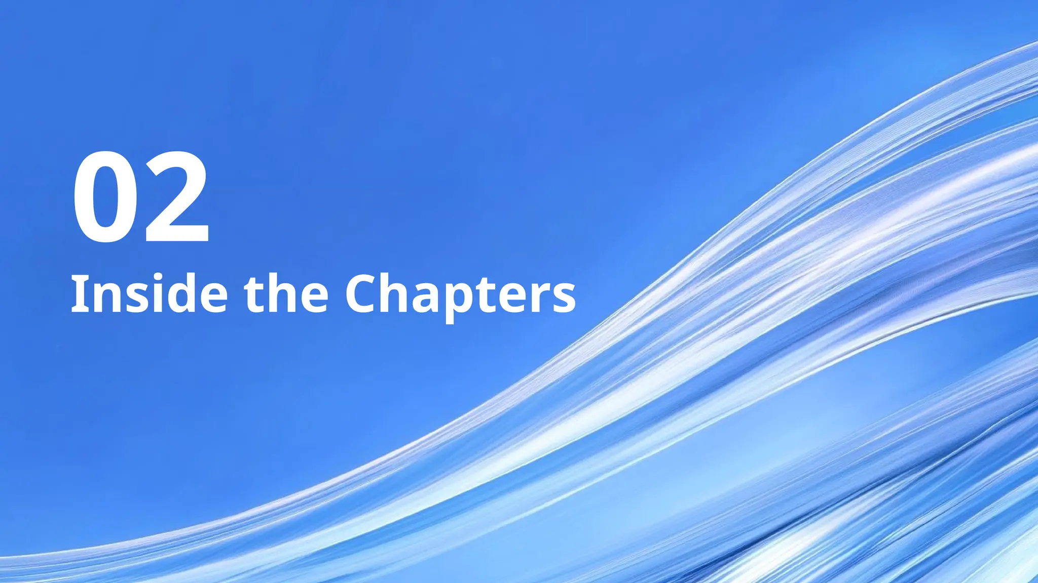 02
Inside the Chapters
 