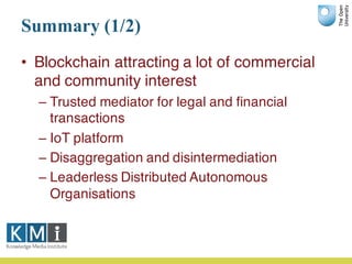 Blockchains  a new platform for semantically enabled transactions public