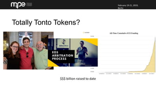 February 19-21, 2019,
Berlin
February 19-21, 2019,
Berlin
Totally Tonto Tokens?
$$$ billion raised to date
 