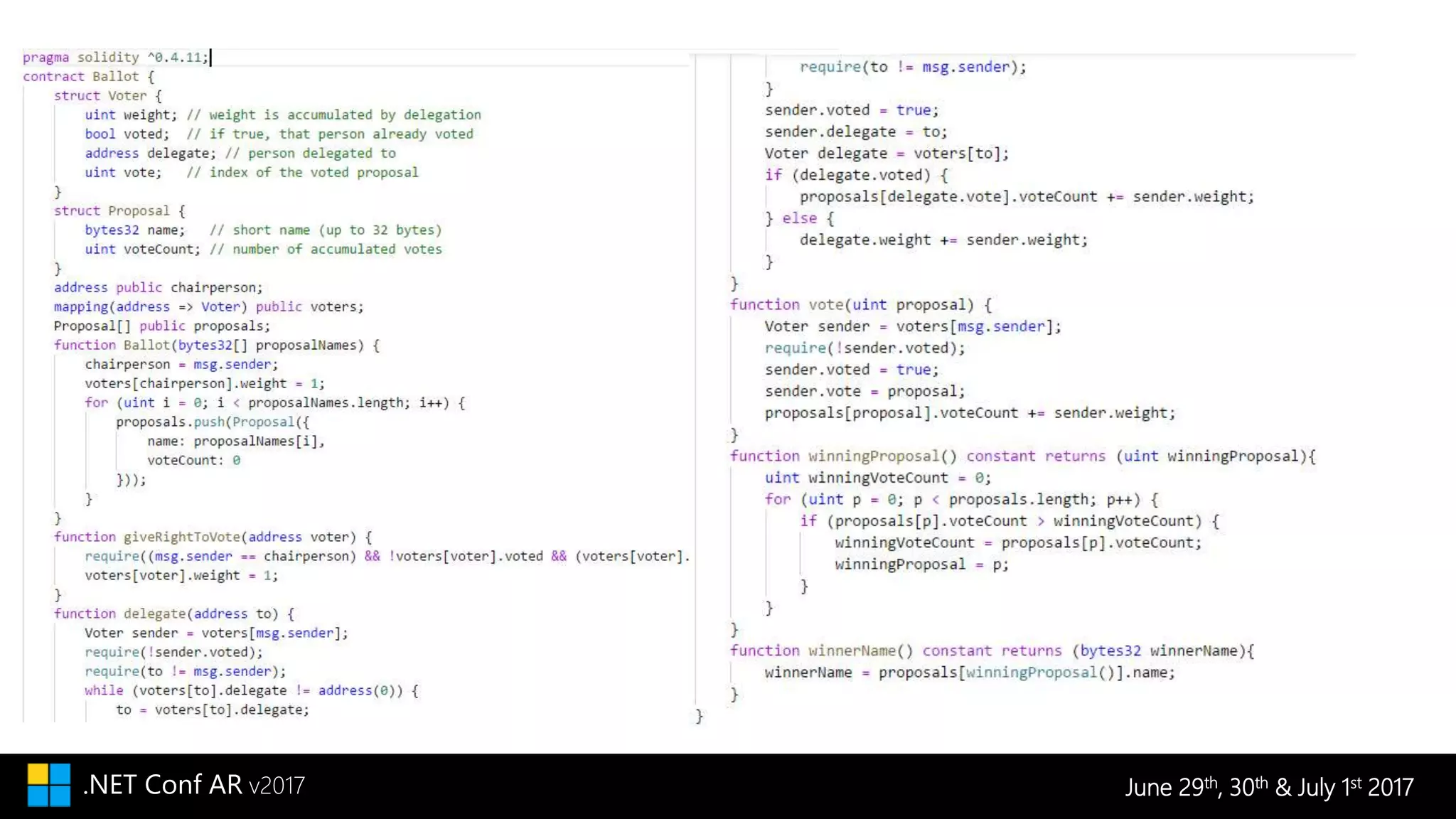 June 29th, 30th & July 1st 2017.NET Conf AR v2017
 