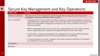 Solution Key Manager Blockchain solution architecture deliverable | PPTX
