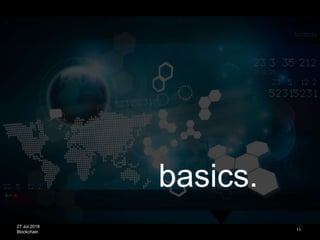 27 Jul 2018
Blockchain
basics.
11
 