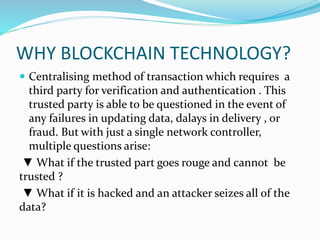 Blockchain technology in electric power system | PPTX