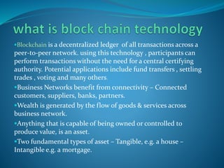 Blockchain technology ppt | PPTX