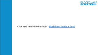 Blockchain trends in 2020