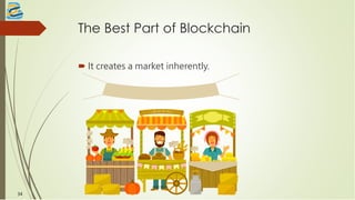 The Best Part of Blockchain
 It creates a market inherently.
34
 