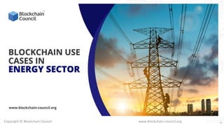 Blockchain use cases in energy sector | PPTX