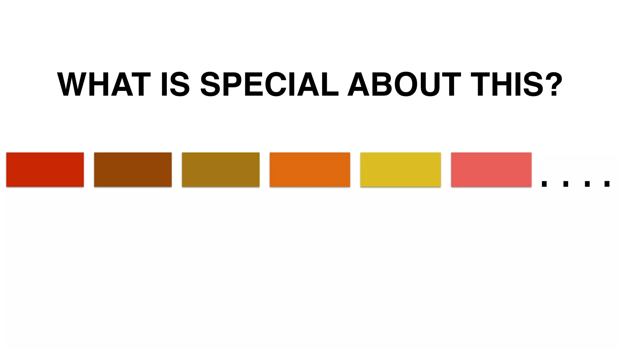 ….
WHAT IS SPECIAL ABOUT THIS?
 
