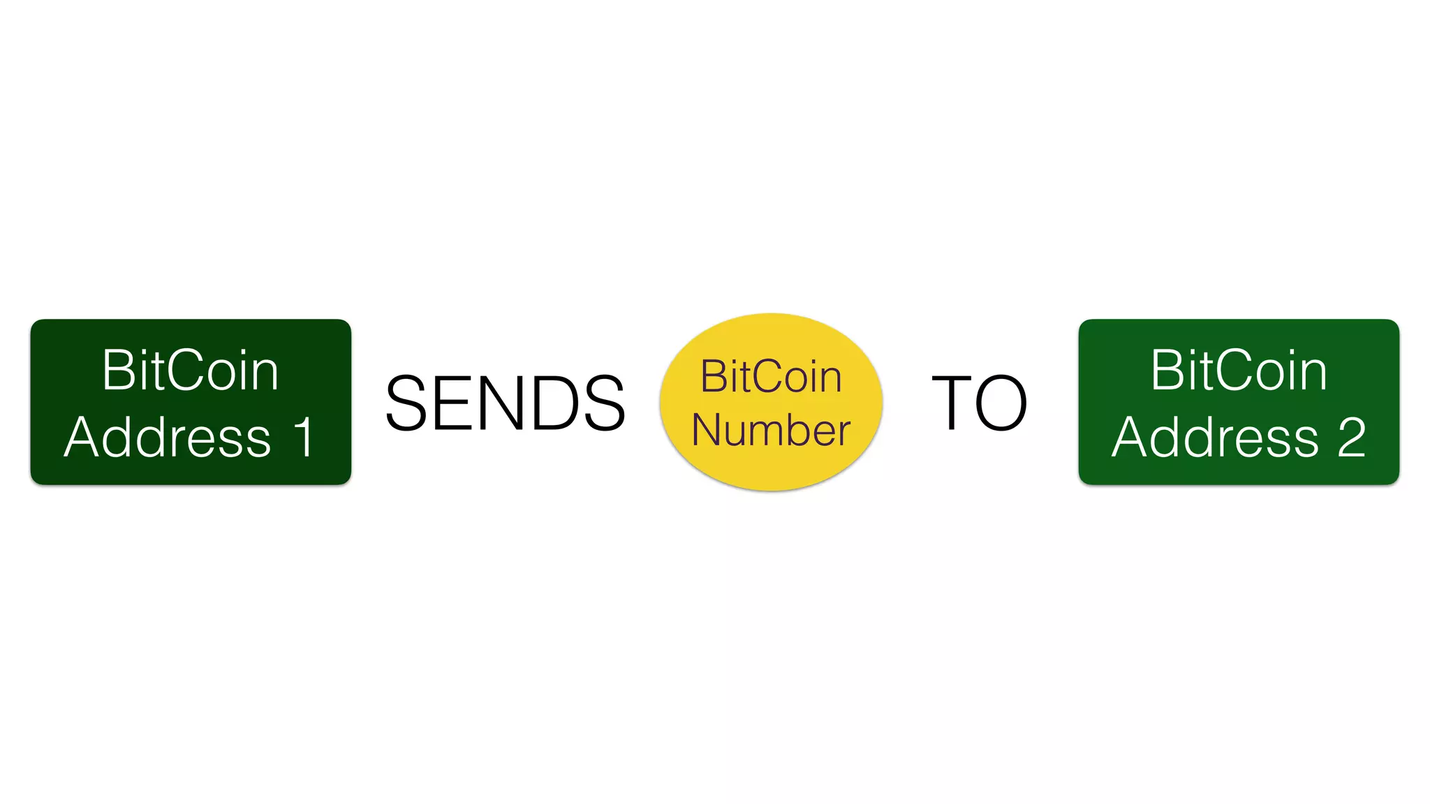 BitCoin
Address 1
BitCoin
NumberSENDS
BitCoin
Address 2TO
 