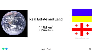 Real Estate and Land
149M km2
$ 200 trillions
cyber • Fund
Ukraine & Georgia case
26
 