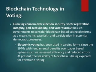 Blockchain voting | PPTX