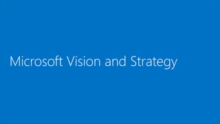 Microsoft Vision and Strategy
 