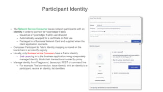 Participant Identity
 