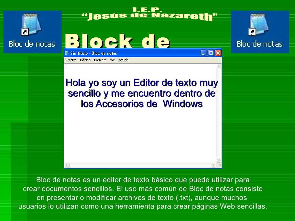 Block de notas y wordpad