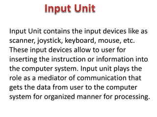Block Diagram of Computer with its Components & Functions!! | PPTX