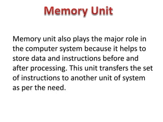 Block Diagram of Computer with its Components & Functions!! | PPTX