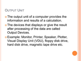Block diagram of computer & storage unit of memory | PPT