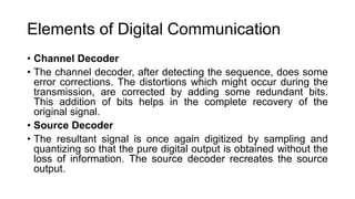 Block diagram of digital communication | PPTX