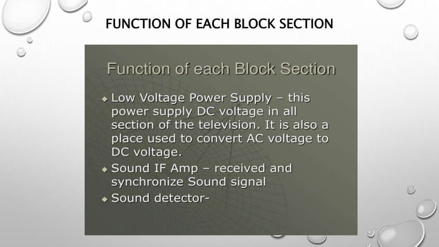BLOCK DIAGRAM OF MONOCHROME TV RECEIVER.pptx