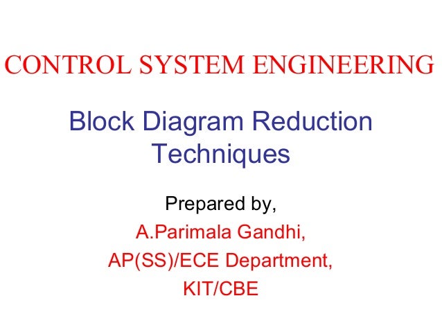 Block Diagram Reduction Techniques