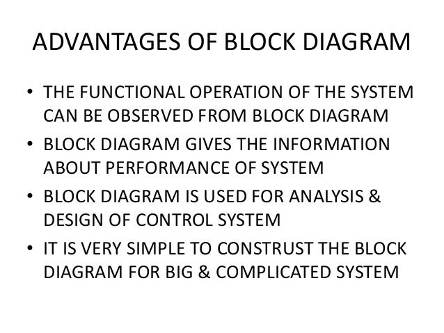 Block diagram representation | Advantages Of Block Diagram | | SlideShare