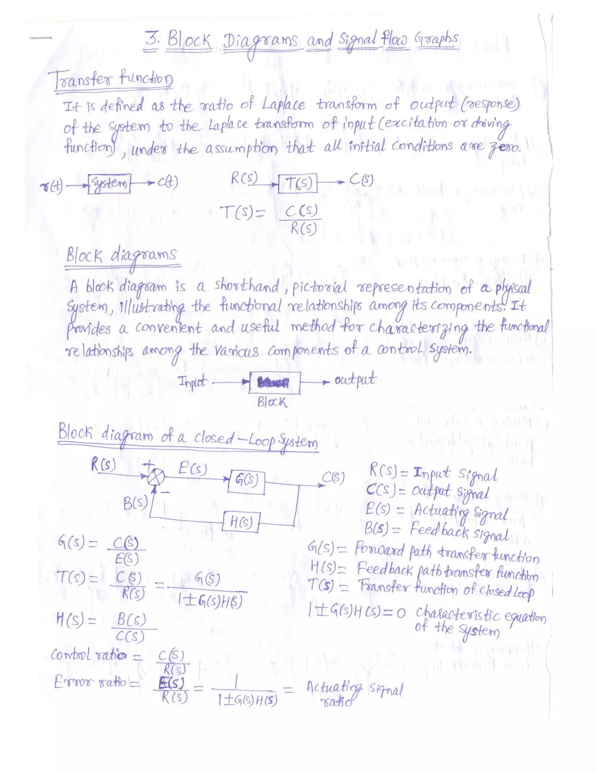 Block diagrams and signal flow graphs | PDF