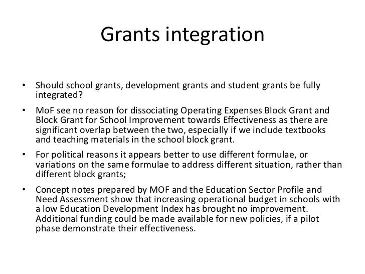 Block grant and block grant formulae for the education sector (lao pd…