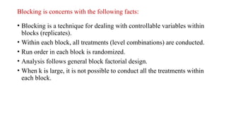Comprehensive Guide to Blocking and Confounding in Factorial ...