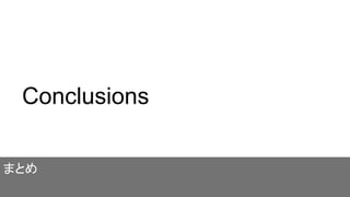 Conclusions
まとめ
 