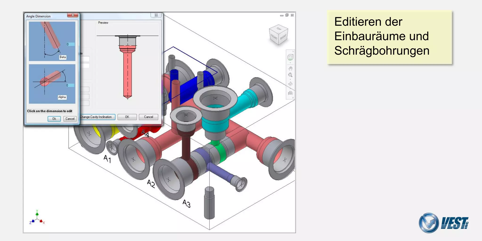 Angle hole and cavity manipulation

                                     Editieren der
                                     Einbauräume und
                                     Schrägbohrungen




                                            Manifold Design with MDTools® 740
 