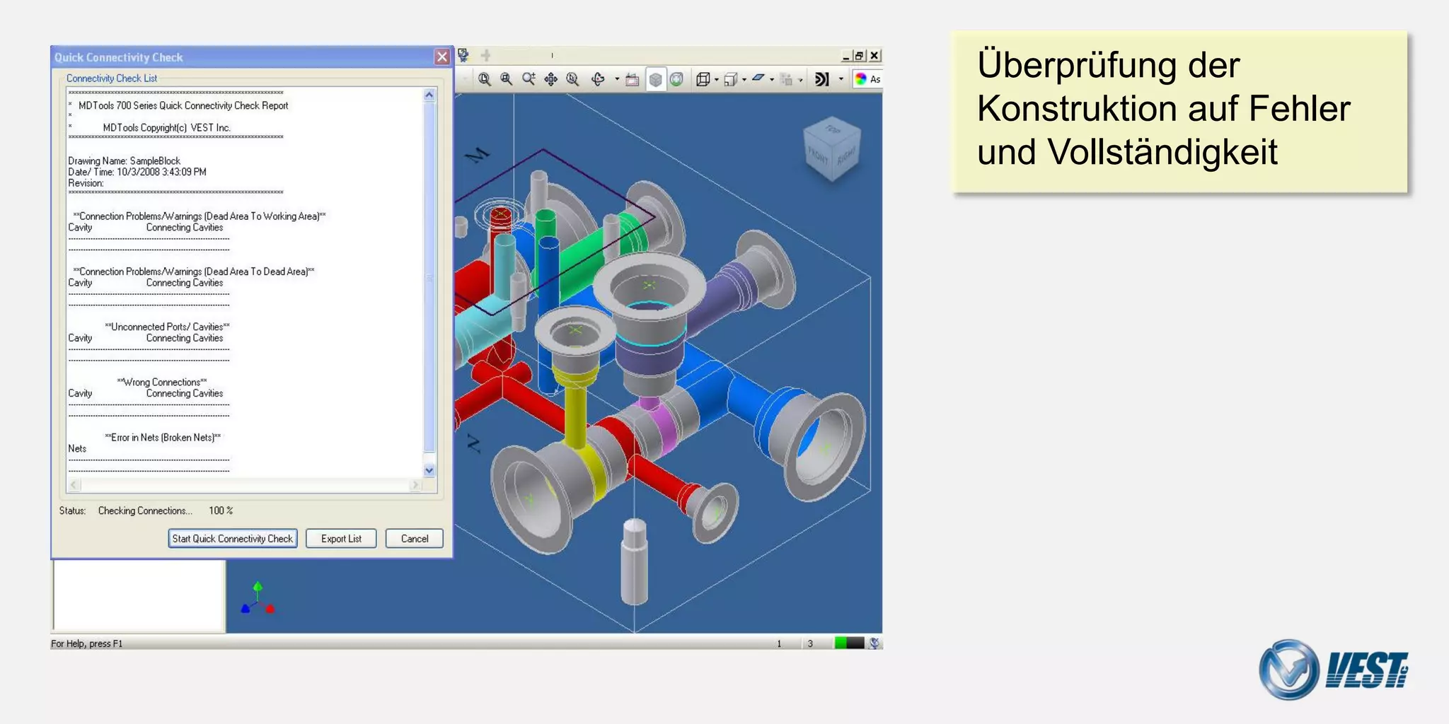 Dimensioning

               Ein- und Ausblenden der
               Bohrungen in der
               Zeichnung




                       Manifold Design with MDTools® 740
 