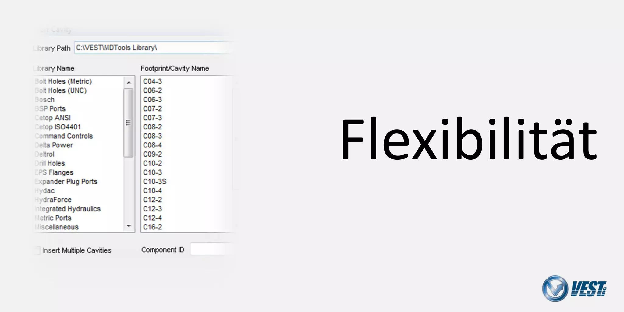 Customize Tooling database

                             Erstellen Sie eine
                             Datenbank für
                             Bohrwerkzeuge um
                             fertigungsgerecht zu
                             konstruieren




                                      Manifold Design with MDTools® 740
 